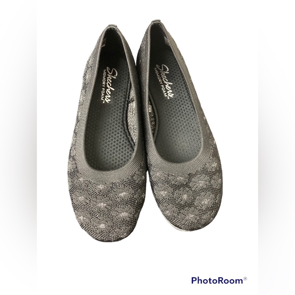 Skechers black animal print knit slip on #158452. 7
